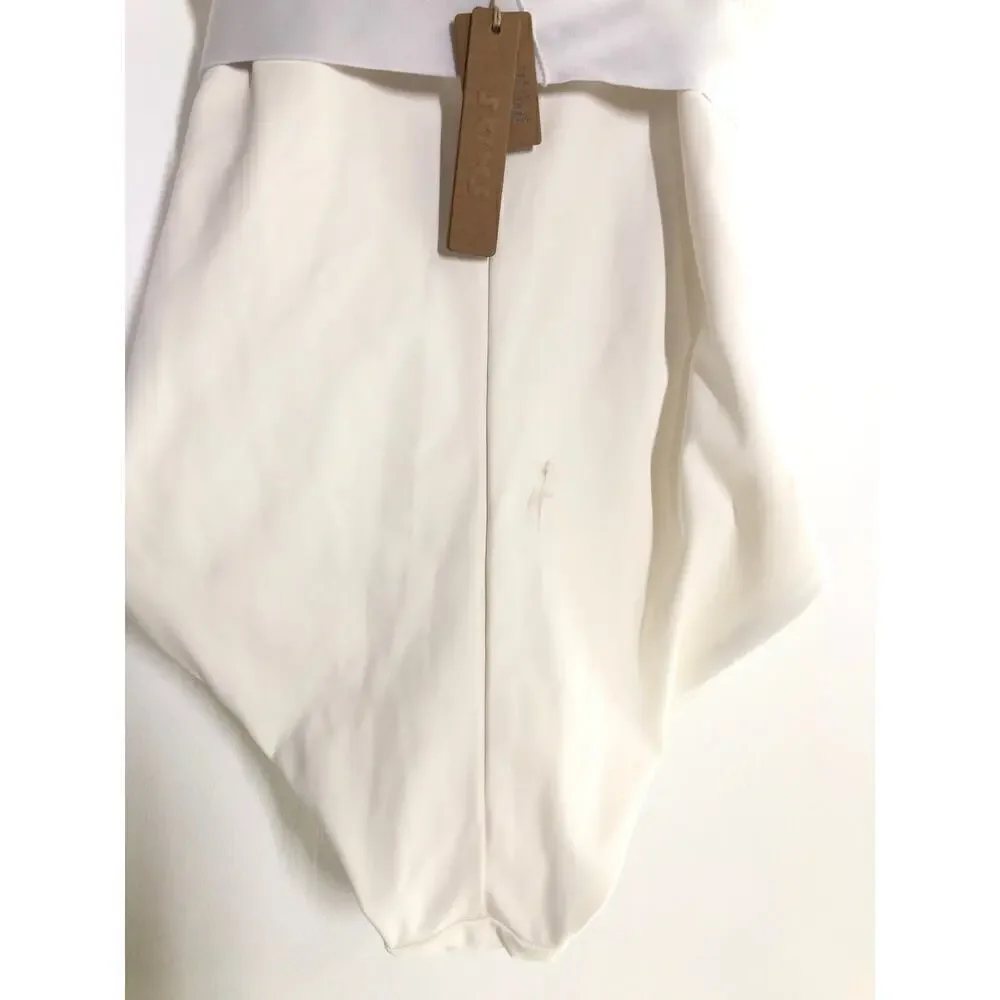 SKIMS Sculpting Swim Strapless One Piece Swimsuit Marble White NWT Size 4X